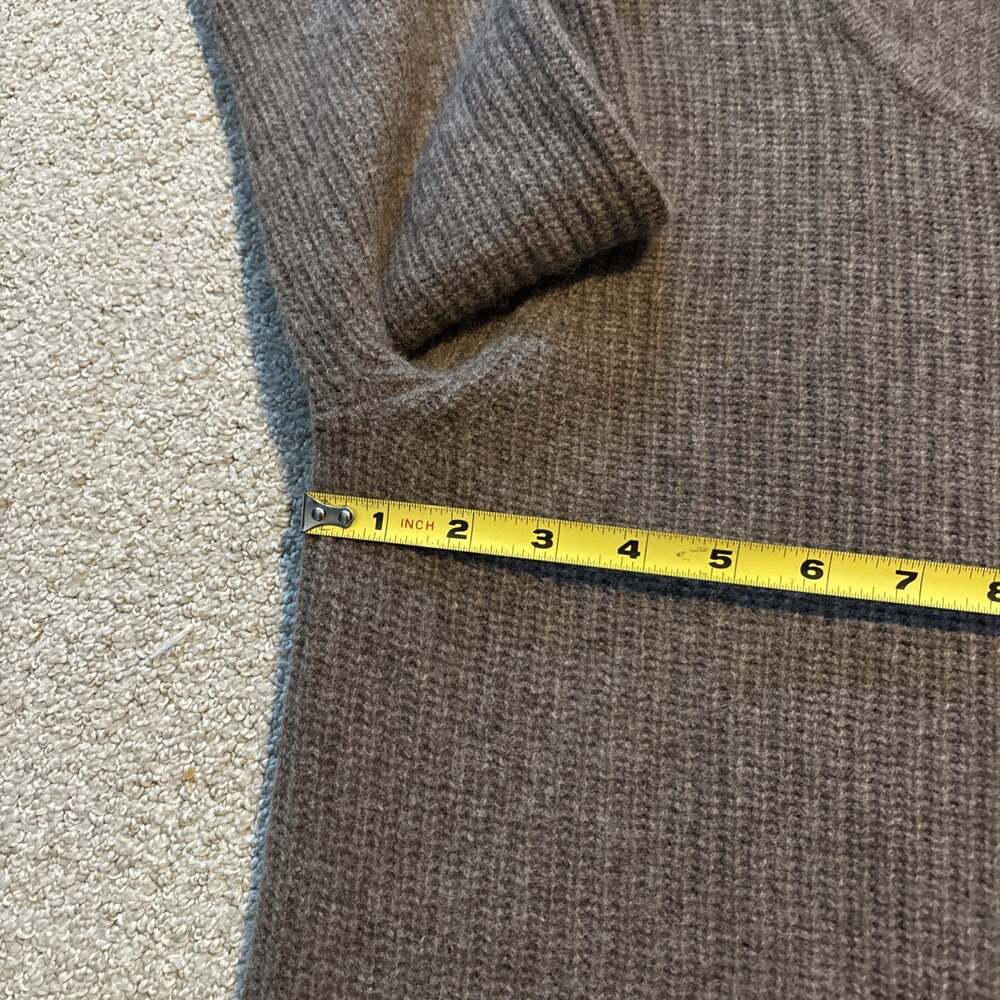 Quince 100% Yak Wool Soft Rib Crew Cardigan Sweater Brown Button Up Sz Small - Picture 3 of 8